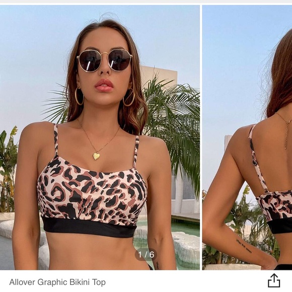 Allover Graphic Bikini Top - Picture 1 of 3